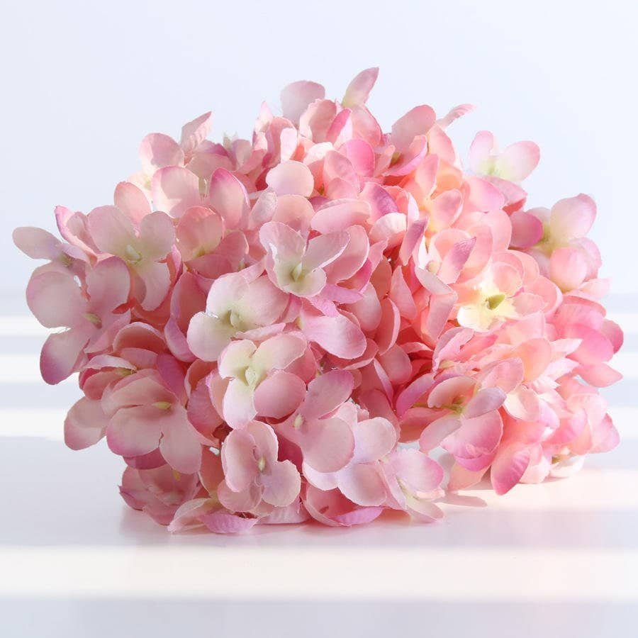 Artificial Hydrangea Pink Flower Heads