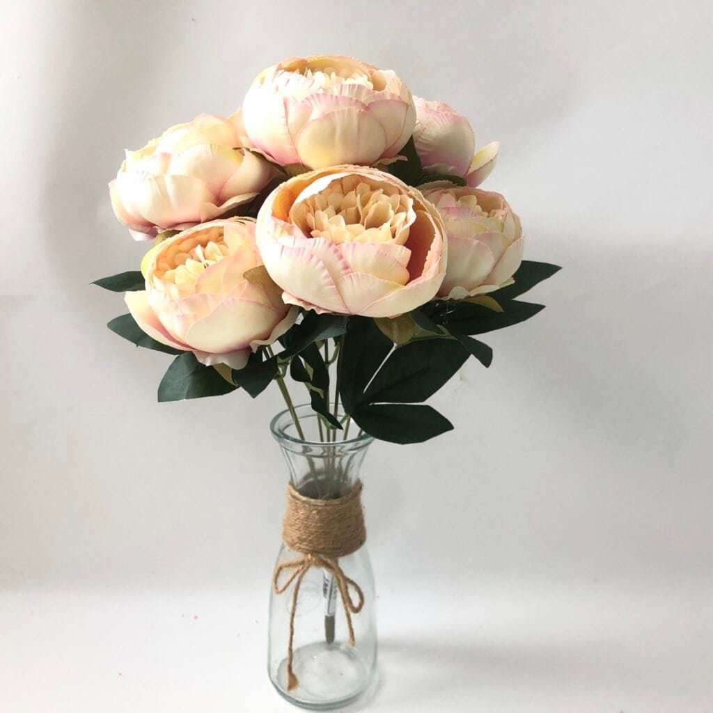 Artificial Pink Peony Flowers