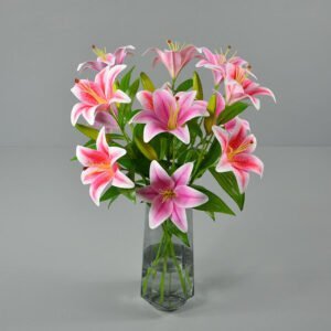Artificial Pink Stargazer Lily