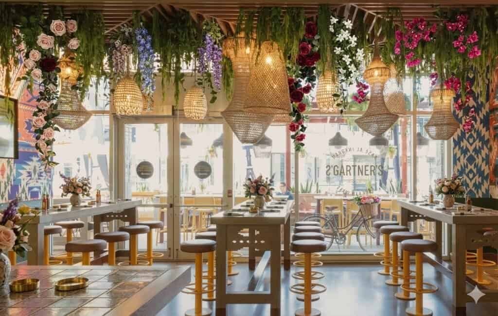 Commercial Decoration with artifical flowers