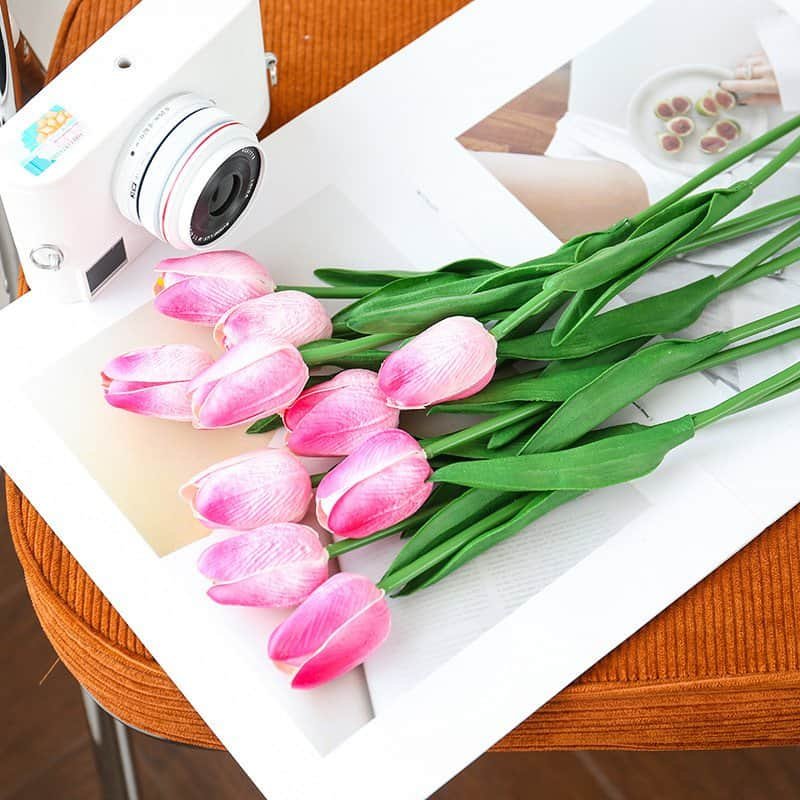 Pink Artificial Tulips