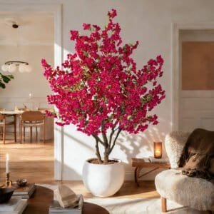 artificial bougainvillea tree in door