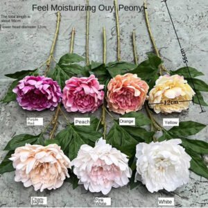 artificial peony stems different color